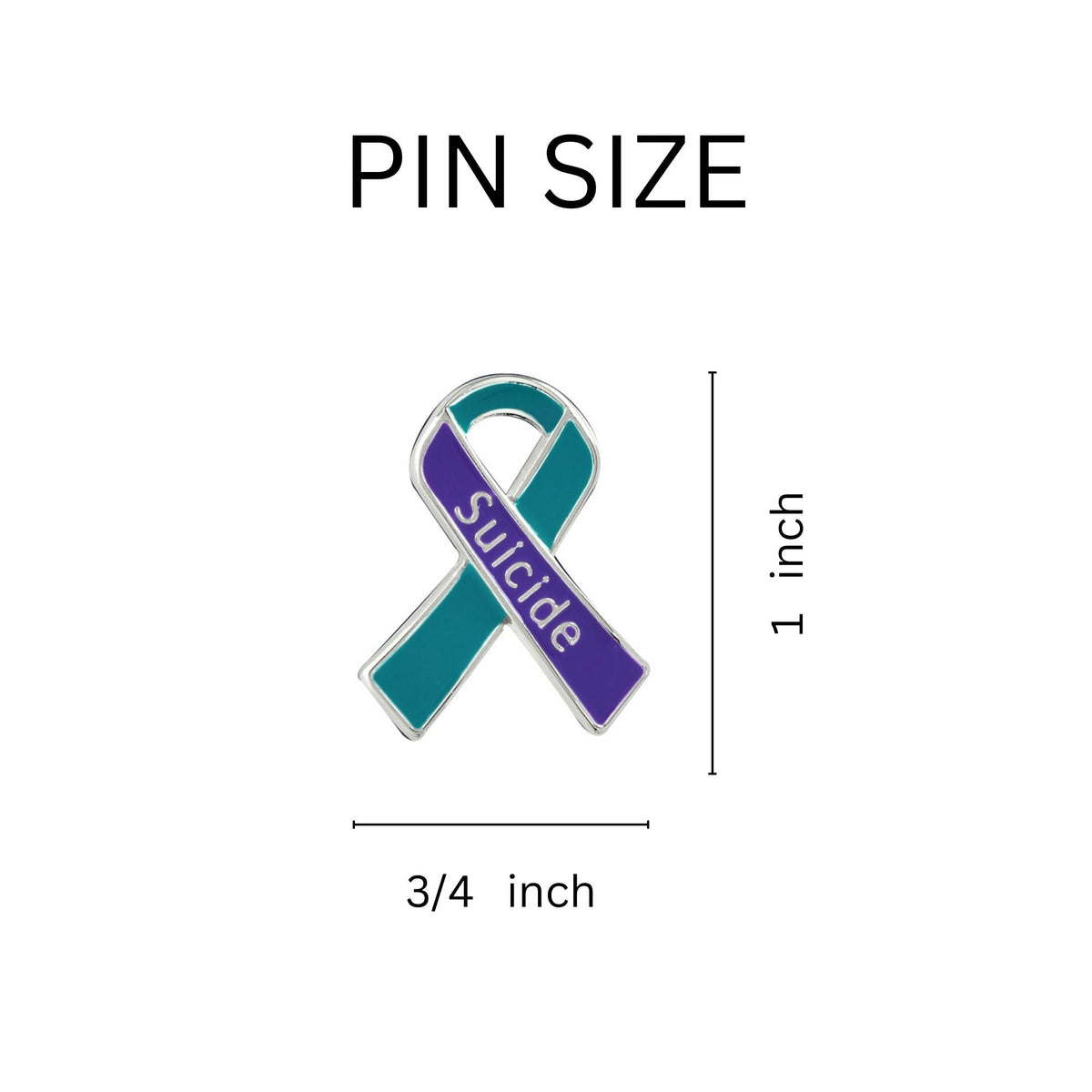 5/10/25/100 Pack Suicide Awareness & Prevention Ribbon Pins